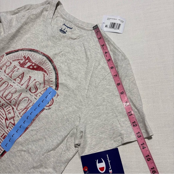 Men’s Champion Arkansas Razorbacks Tee | Natural / Ash Gray | Large | NWT - Picture 8 of 8